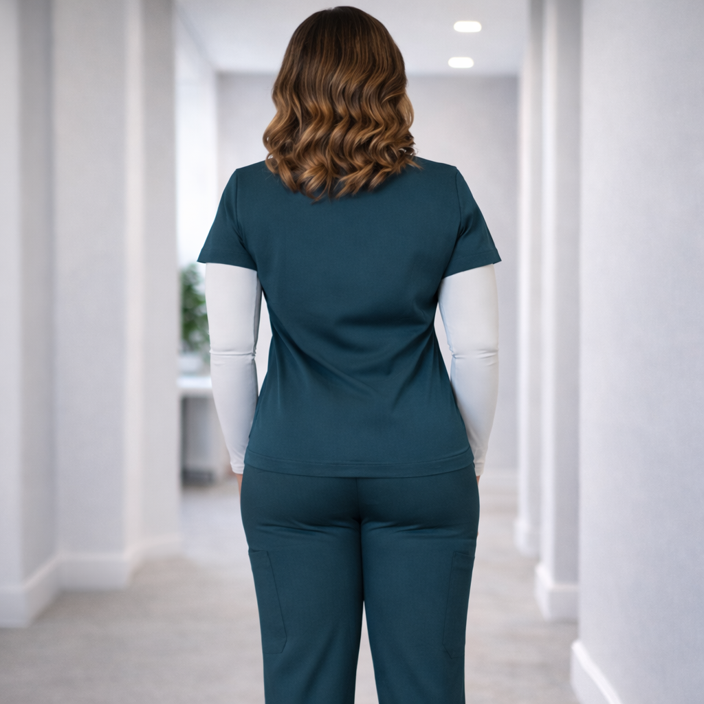 Dark Hunter Green scrubs - view 3